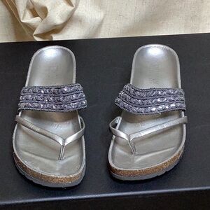 Italian Shoemaker Metallic silver sandal